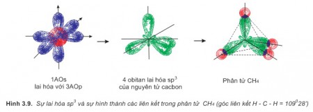 Sự tạo thành liên kết trong CH4